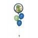Dino Ballon (ca. 43 cm) + 3 Latexballons – Heliumgefüllt mit Gewicht