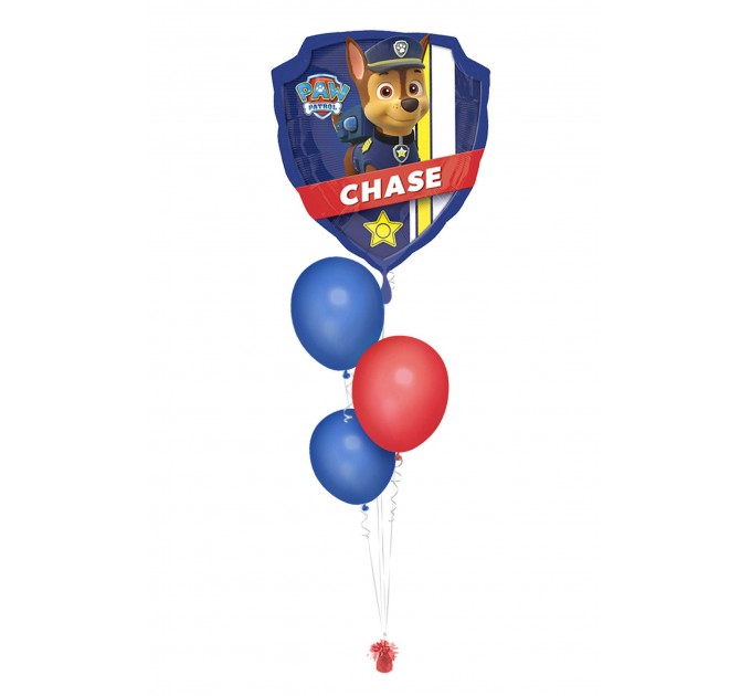 Ballonbouquet mit Chase von Paw Patrol (ca. 63x68 cm)