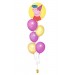 Peppa Wutz Ballonbouquet mit Folienballon & 5 Latexballons