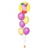 Peppa Wutz Ballonbouquet mit Folienballon & 5 Latexballons