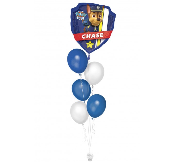 Paw Patrol Chase Ballonbouquet mit Helium (ca. 63 × 68 cm)