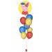 Ballonbouquet mit Peppa Wutz Folienballon (ca. 43 cm) + 8 Latexballons