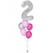 Zahlenballon-Bouquet mit 5 Ballons – Wunschzahl (ca. 86 cm)