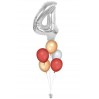 Zahlenballon-Bouquet mit 5 Ballons – Wunschzahl (ca. 86 cm)