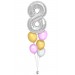 Zahlenballon-Bouquet mit 5 Heliumballons – Wunschzahl (ca. 86 cm)
