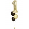 Zahlenballon-Bouquet mit 3 Heliumballons – Wunschzahl (ca. 86 cm)