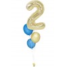 Zahlenballon-Bouquet mit 3 Heliumballons – Wunschzahl (ca. 86 cm)