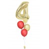 Zahlenballon-Bouquet mit 3 Heliumballons – Wunschzahl (ca. 86 cm)