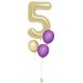 Zahlenballon-Bouquet mit 3 Heliumballons – Wunschzahl (ca. 86 cm)