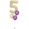 Zahlenballon-Bouquet mit 3 Heliumballons – Wunschzahl (ca. 86 cm)