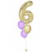 Zahlenballon-Bouquet mit 3 Heliumballons – Wunschzahl (ca. 86 cm)