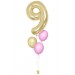 Zahlenballon-Bouquet mit 3 Heliumballons – Wunschzahl (ca. 86 cm)