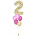 Zahlenballon-Bouquet mit 5 Heliumballons – Wunschzahl (ca. 86 cm)