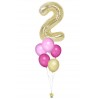 Zahlenballon-Bouquet mit 5 Heliumballons – Wunschzahl (ca. 86 cm)