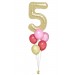 Zahlenballon-Bouquet mit 5 Heliumballons – Wunschzahl (ca. 86 cm)