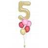 Zahlenballon-Bouquet mit 5 Heliumballons – Wunschzahl (ca. 86 cm)