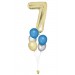 Zahlenballon-Bouquet mit 5 Heliumballons – Wunschzahl (ca. 86 cm)