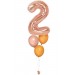 Zahlenballon-Bouquet mit 3 Heliumballons – Wunschzahl (ca. 86 cm)