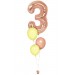 Zahlenballon-Bouquet mit 3 Heliumballons – Wunschzahl (ca. 86 cm)