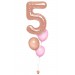 Zahlenballon-Bouquet mit 3 Heliumballons – Wunschzahl (ca. 86 cm)