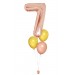 Zahlenballon-Bouquet mit 3 Heliumballons – Wunschzahl (ca. 86 cm)