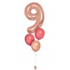 Zahlenballon-Bouquet mit 3 Heliumballons – Wunschzahl (ca. 86 cm)