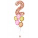 Zahlenballon-Bouquet mit 5 Heliumballons – Wunschzahl (ca. 86 cm)