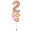 Zahlenballon-Bouquet mit 5 Heliumballons – Wunschzahl (ca. 86 cm)