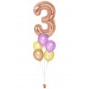 Zahlenballon-Bouquet mit 5 Heliumballons – Wunschzahl (ca. 86 cm)