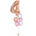 Zahlenballon-Bouquet mit 5 Heliumballons – Wunschzahl (ca. 86 cm)