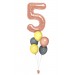 Zahlenballon-Bouquet mit 5 Heliumballons – Wunschzahl (ca. 86 cm)