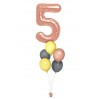 Zahlenballon-Bouquet mit 5 Heliumballons – Wunschzahl (ca. 86 cm)