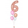 Zahlenballon-Bouquet mit 5 Heliumballons – Wunschzahl (ca. 86 cm)