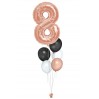 Zahlenballon-Bouquet mit 5 Heliumballons – Wunschzahl (ca. 86 cm)