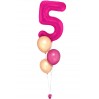 Zahlenballon-Bouquet mit 3 Heliumballons – Wunschzahl (ca. 86 cm)