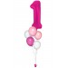 Zahlenballon-Bouquet mit 5 Heliumballons – Wunschzahl (ca. 86 cm)