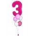 Zahlenballon-Bouquet mit 5 Heliumballons – Wunschzahl (ca. 86 cm)