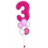 Zahlenballon-Bouquet mit 5 Heliumballons – Wunschzahl (ca. 86 cm)