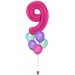 Zahlenballon-Bouquet mit 5 Heliumballons – Wunschzahl (ca. 86 cm)