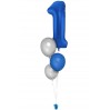 Zahlenballon-Bouquet mit 3 Heliumballons – Wunschzahl (ca. 86 cm)