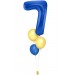Zahlenballon-Bouquet mit 3 Heliumballons – Wunschzahl (ca. 86 cm)