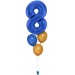 Zahlenballon-Bouquet mit 3 Heliumballons – Wunschzahl (ca. 86 cm)