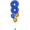 Zahlenballon-Bouquet mit 3 Heliumballons – Wunschzahl (ca. 86 cm)