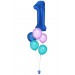 Zahlenballon-Bouquet mit 5 Heliumballons – Wunschzahl (ca. 86 cm)