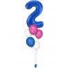 Zahlenballon-Bouquet mit 5 Heliumballons – Wunschzahl (ca. 86 cm)