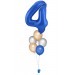 Zahlenballon-Bouquet mit 5 Heliumballons – Wunschzahl (ca. 86 cm)