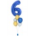 Zahlenballon-Bouquet mit 5 Heliumballons – Wunschzahl (ca. 86 cm)