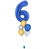 Zahlenballon-Bouquet mit 5 Heliumballons – Wunschzahl (ca. 86 cm)