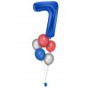 Zahlenballon-Bouquet mit 5 Heliumballons – Wunschzahl (ca. 86 cm)