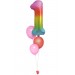 Zahlenballon-Bouquet mit 3 Heliumballons – Wunschzahl (ca. 86 cm)